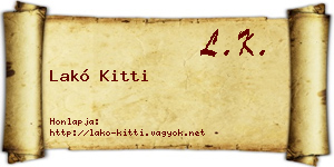 Lakó Kitti névjegykártya