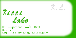 kitti lako business card